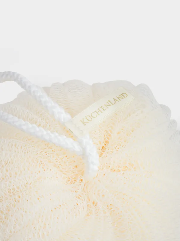 Мочалка для мытья тела, 13 см, полиэтилен, молочная, Бант, Unique spa, image-2