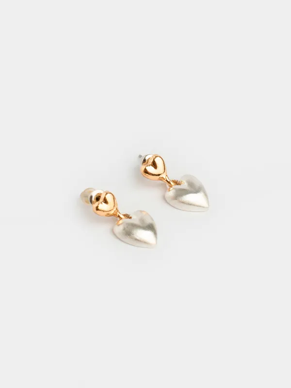 Серьги-пусеты, 2 см, металл, Jewelry heart, image-1