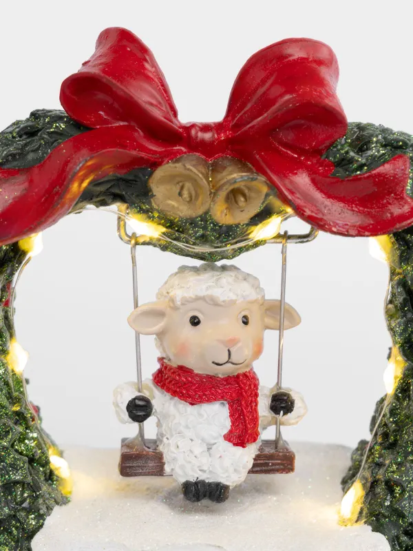 Статуэтка с подсветкой, 7х14 см, Овечка, Christmas style, image-3