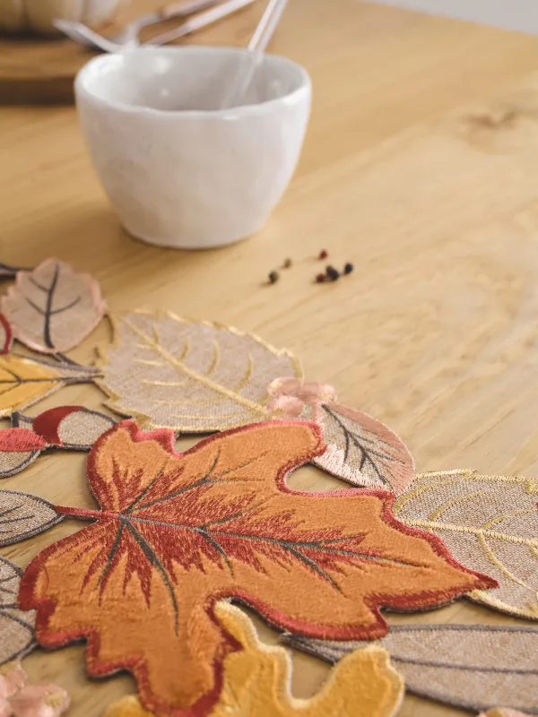 Дорожка настольная, 20х160 см, полиэстер, песочная, Осенние листья, Autumn leaf, image-5