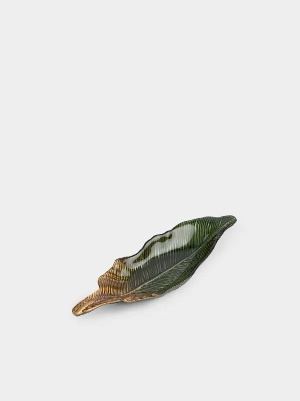 Блюдо, 39х12х5 см, Лист стрелиции, Royal jungle, image-0
