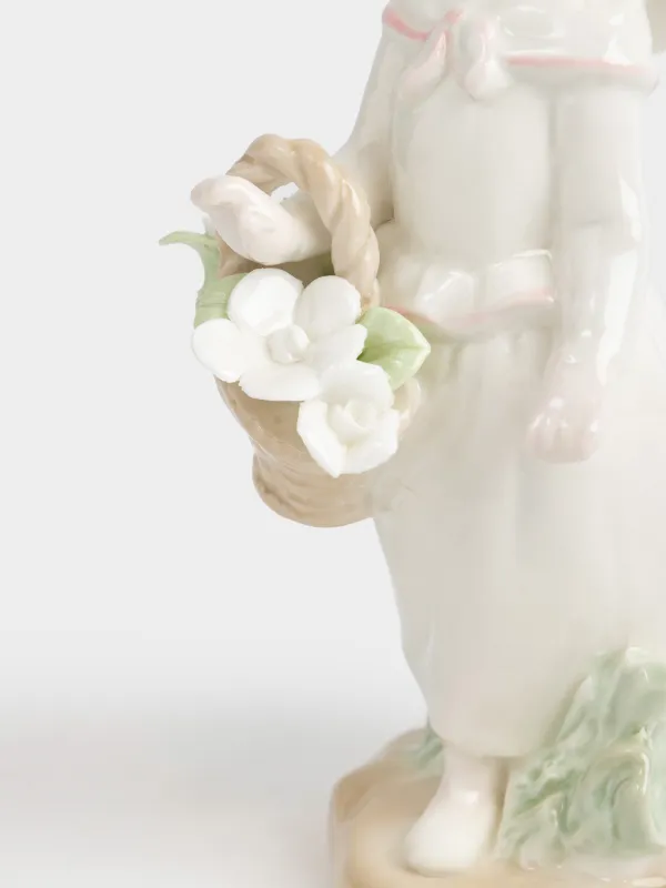 Статуэтка, 18 см, Девочка с цветами, Girl figurine, image-4