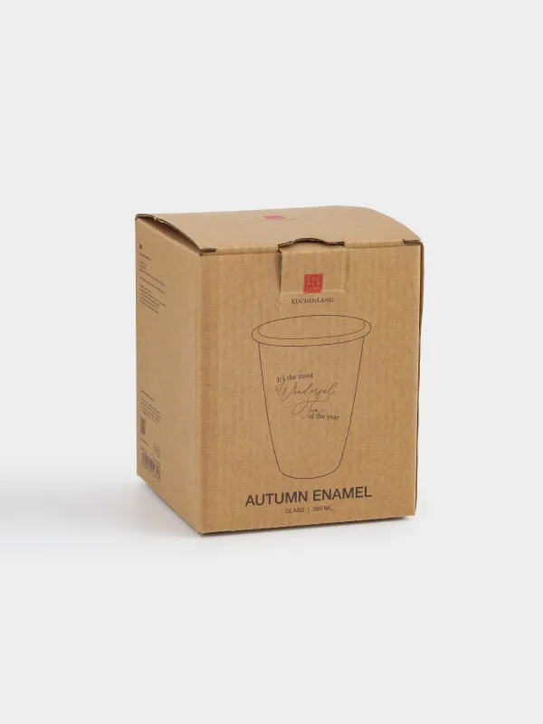Стакан, 12 см, 470 мл, металл эмалированный, молочный, Wonderful Time, Autumn enamel, image-5