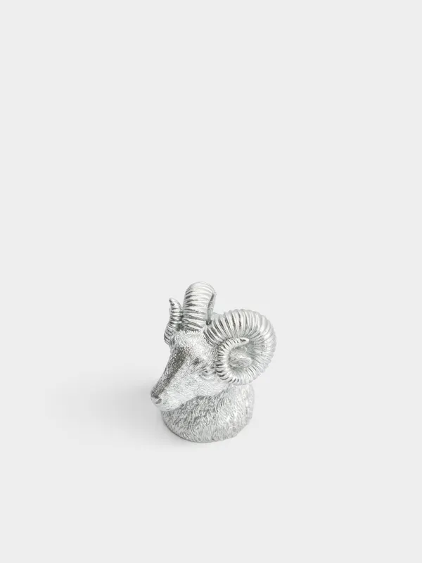 Свеча, 7x9 см, Баран, Sheep silver, image-1