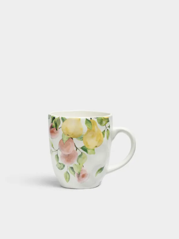 Кружка, 320 мл, Груши и сливы на ветке, Crumple print, image-0