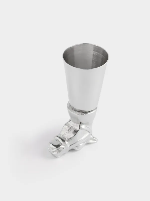 Стопка для водки, 150 мл, металл, серебристая, Конь, Horse silver, image-2
