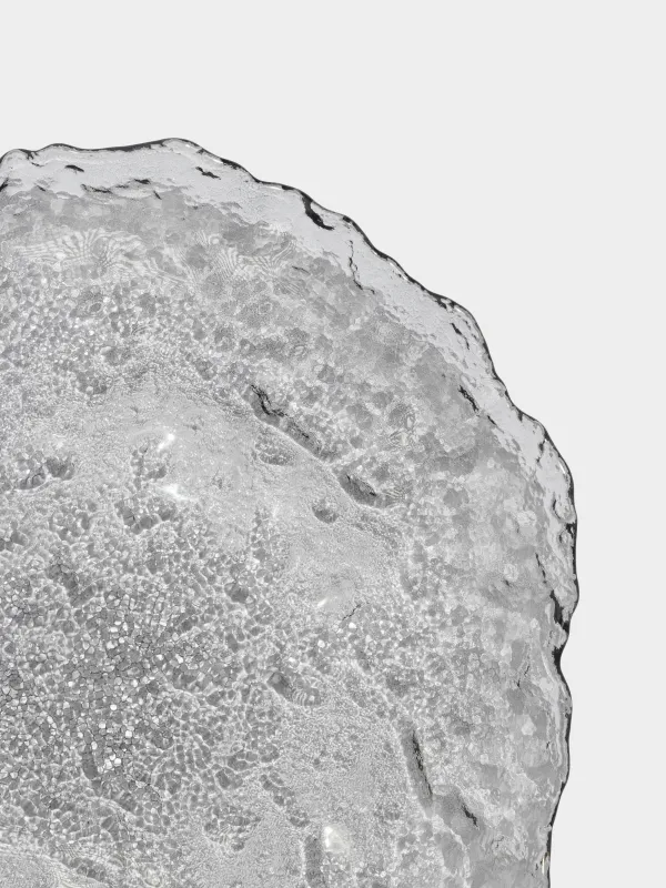 Блюдо, 26х3 см, стекло, серое, Nautilus color, image-1