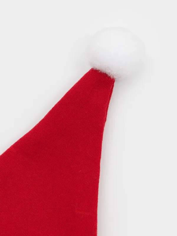 Набор карнавальный для животных, 2 пр, ошейник/колпак, полиэстер, красный, Санта, Christmas pet, image-4