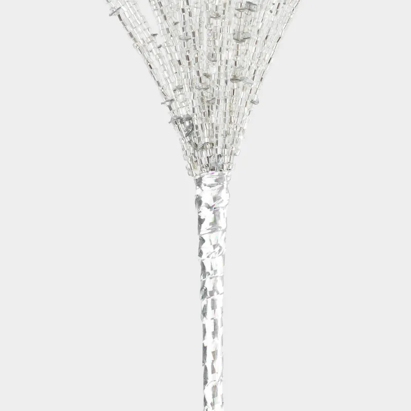 Ветка декоративная, 57 см, бисер/металл, серебристая, Бусины, Balls decor, image-4