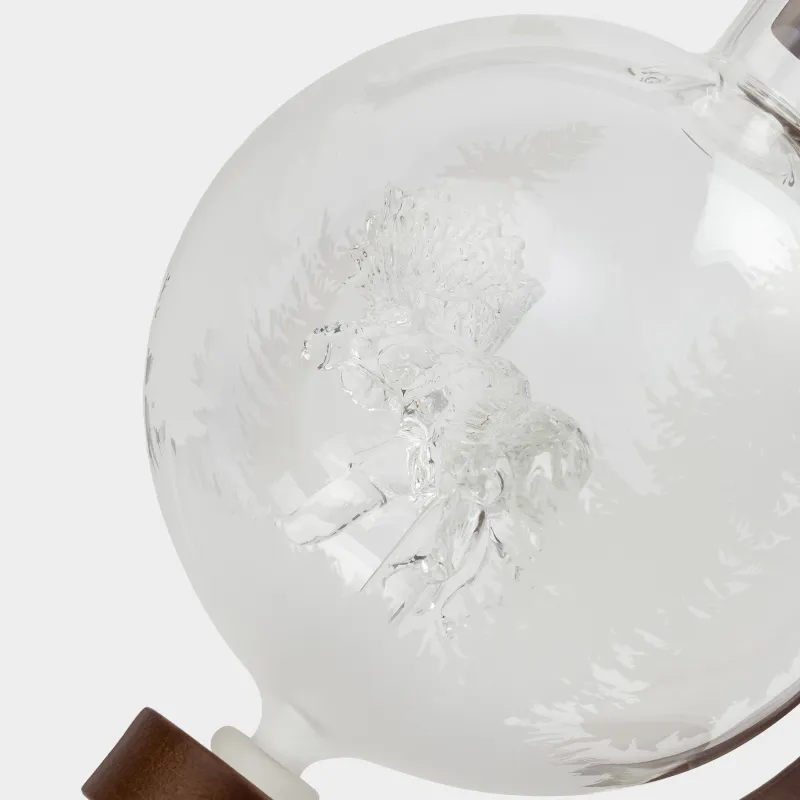 Графин, 650 мл, на подставке, стекло/дерево, Глобус с лосем, Bar, image-3