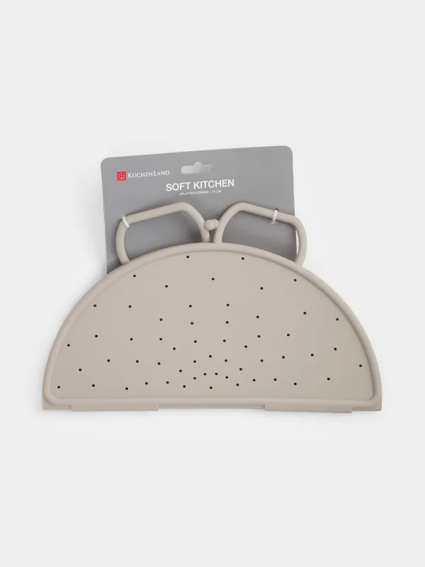 Крышка-рассекатель для сковород, 31 см, складная, силикон, серо-коричневая, Soft kitchen, image-6