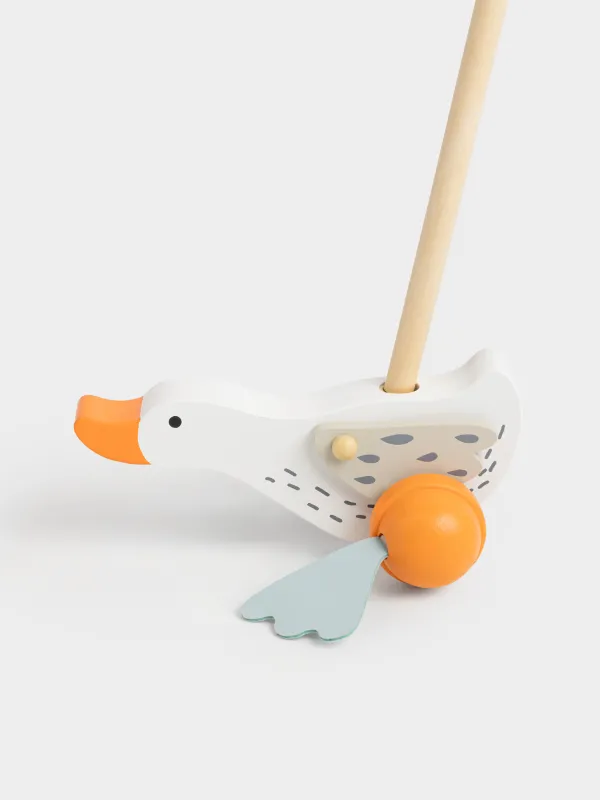 Игрушка, 17х10 см, с ручкой, Бегающий гусь, Goose, image-3