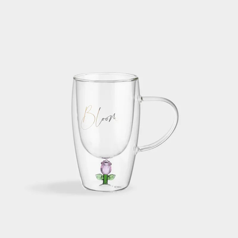 Кружка, 340 мл, стекло Б, Цветок, Air shape