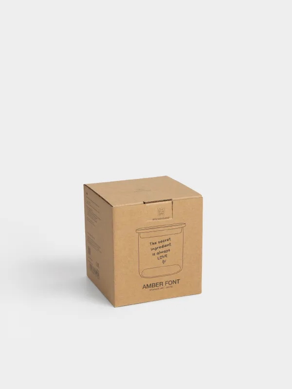 Банка для сыпучих продуктов, 800 мл, Янтарная крышка, Amber font, image-4