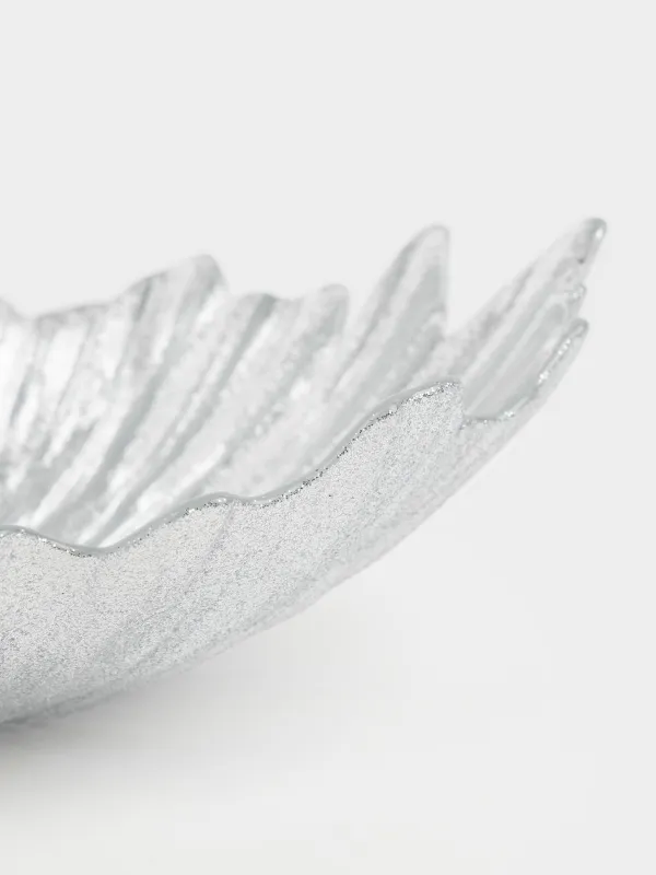 Блюдо, 25х14х7 см, стекло Р, серебристое, Verge, image-2