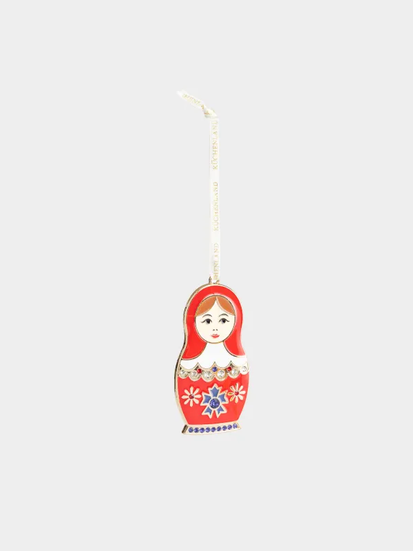 Игрушка елочная, 8 см, Матрешка, Figure christmas, image-2