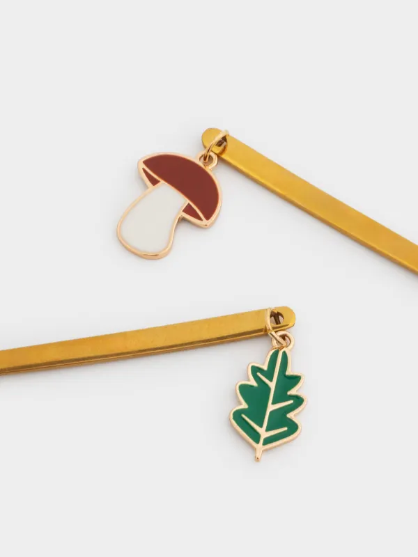 Ложка десертная, 15 см, 2 шт, сталь, золотистая, Гриб/Лист, Forest symphony, image-5