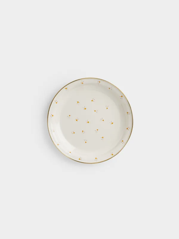 Поднос, 22 см, Цветы, Enamel florets, image-1