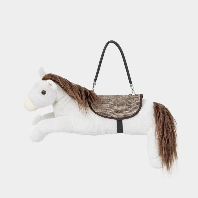 Игрушка, 60х30 см, мягкая, с ручкой, плюш, бежевая, Лошадь, Horse cute