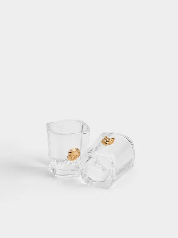 Набор стопок, 65 мл, 4 шт, в кейсе, золотистый, стекло/металл/дерево, Bar, image-2