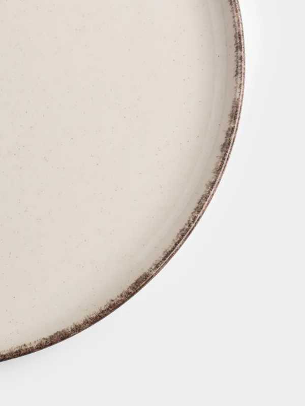 Тарелка обеденная, 28 см, керамика R, бежевая, в крапинку, Speckled glaze, image-3