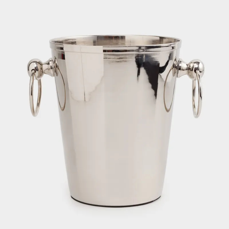 Ведро для охлаждения напитков, 15 см, с ручками, сталь, серебристое, Fantastic, image-0