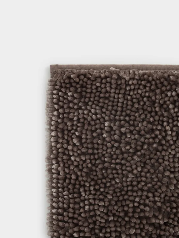 Коврик для ванной комнаты, 50x80/50x50 см, 2 шт, противоскользящий, полиэстер, коричневый, Fluffy, image-4