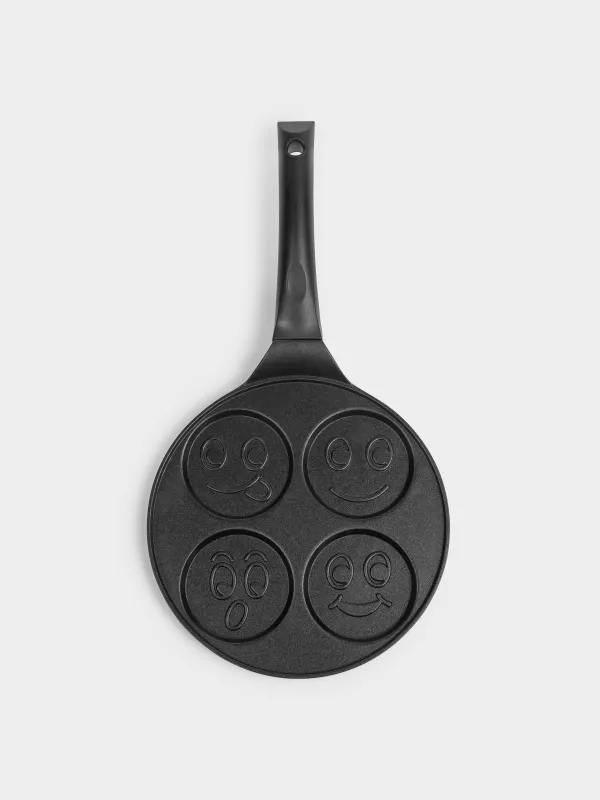 Сковорода для яиц и оладий, 22 см, 4 отд, с покрытием, алюминий, Смайл, Action, image-2