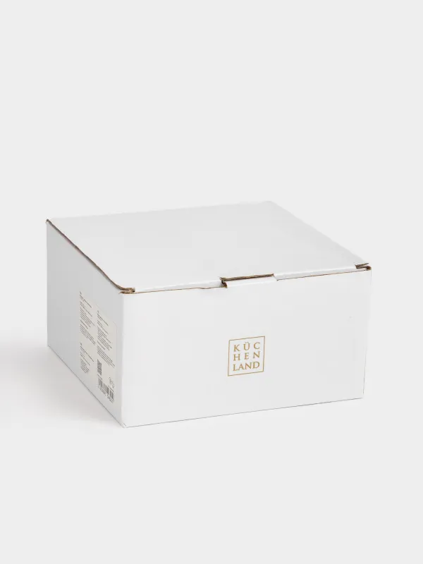 Менажница, с декором, 17 см, 3 отд, фарфор P/металл, молочная, Конь, Horse silver, image-5