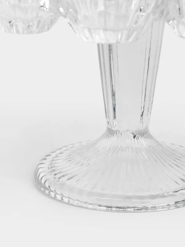 Блюдо пасхальное, 22х14 см, на ножке, 10 отд, стекло Р, Цветок, Clear pattern, image-2