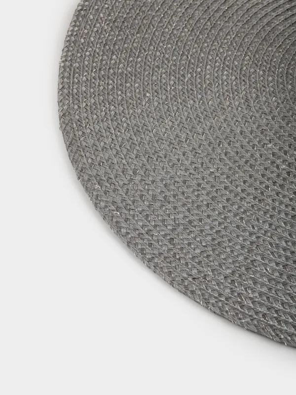 Салфетка под приборы, 38 см, полиэстер, круглая, графитовая, Ring mix, image-3