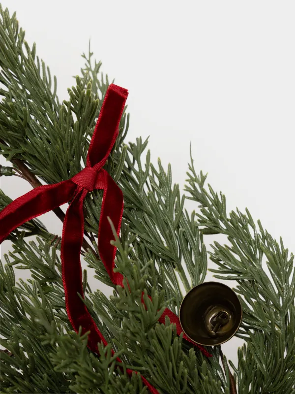 Ветка декоративная, 76 см, Ель с бантиками, Conifer decor, image-2