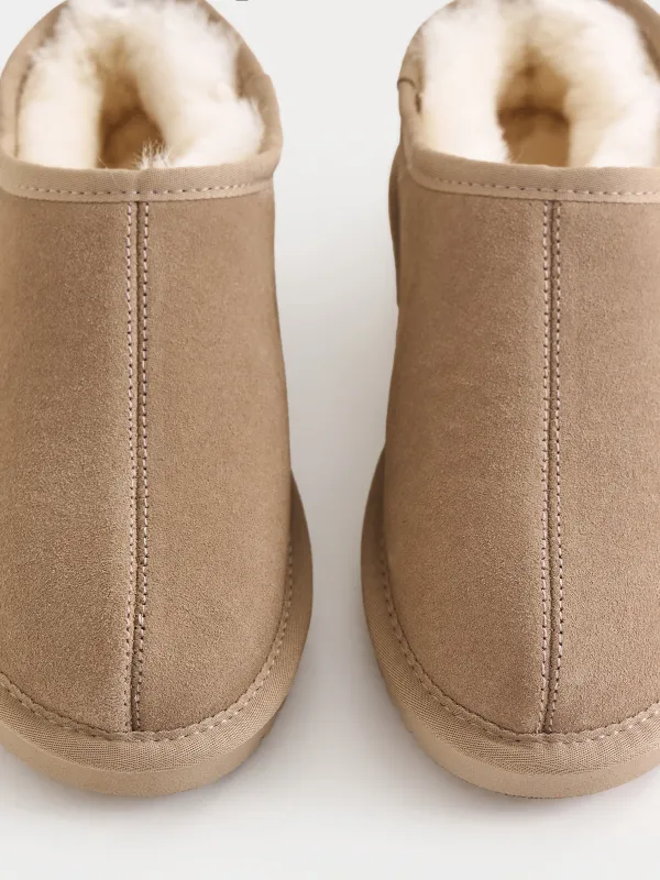 Угги с открытой пяткой, Suede, image-3