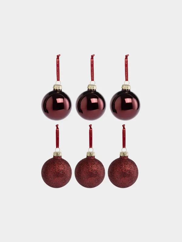 Игрушка елочная, 6 см, 6 шт, Шар, Ball sparkle, image-0