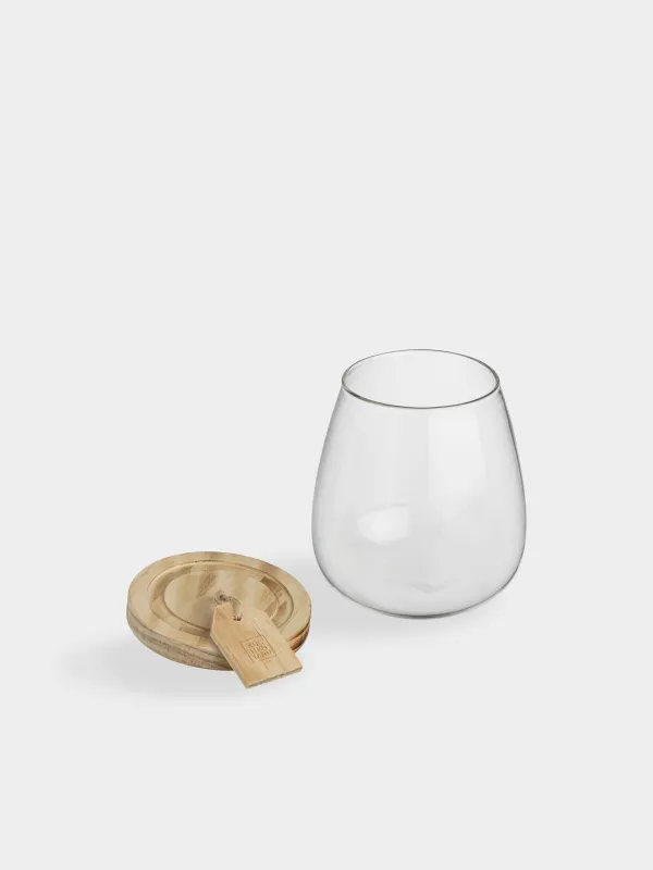 Банка для сыпучих продуктов, 1 л, Clear wood, image-2