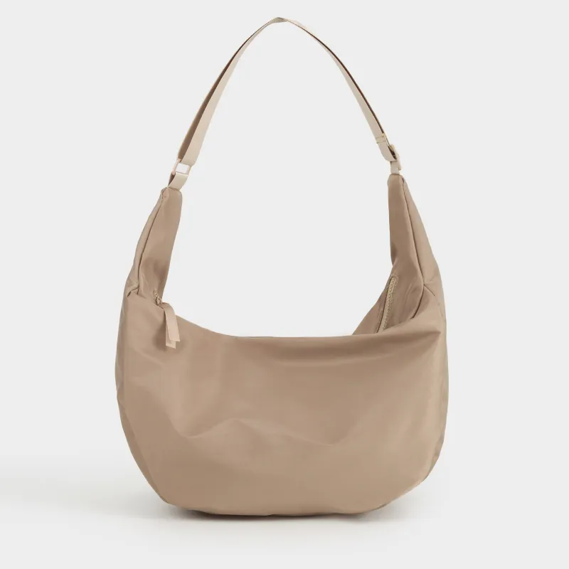 Сумка, 24х40 см, с регулируемым ремешком, полиэстер, бежевая, Force sport, image-1