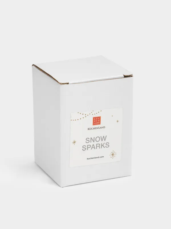 Емкость для соли или перца, 8 см, фарфор P, молочно-золотистая, Ель, Snow sparks, image-3