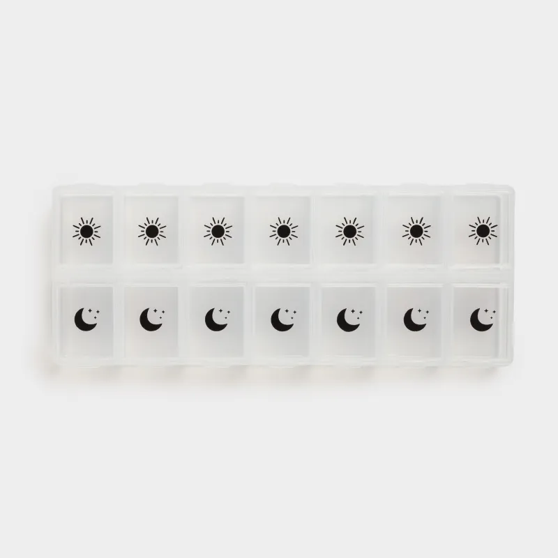 Органайзер для таблеток, 17х8 см, с чехлом, искусственная кожа/пластик, черный, Compact black, image-6