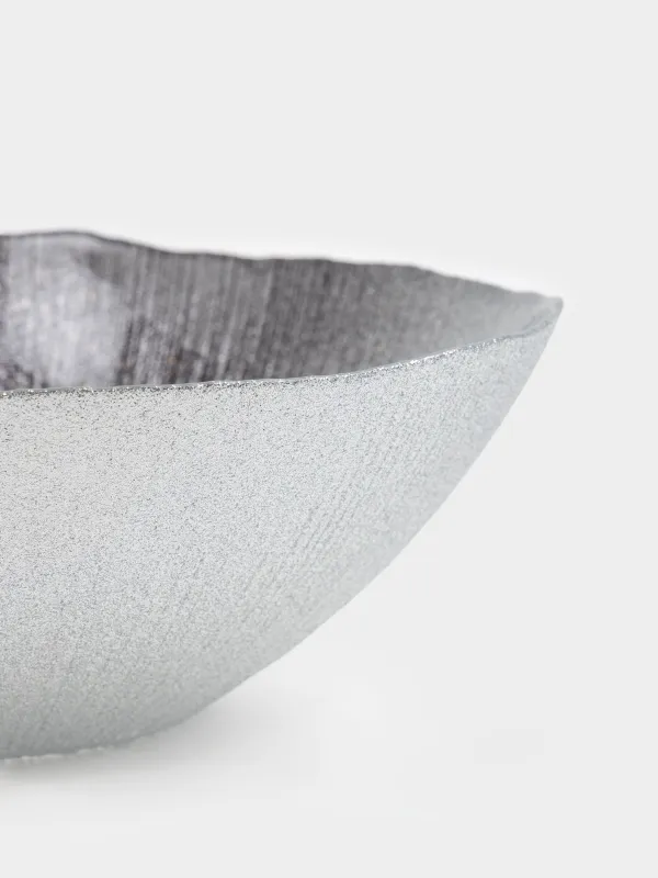 Салатник, 24х9 см, 1,7 л, стекло, серебристо-серый, Angle, image-1