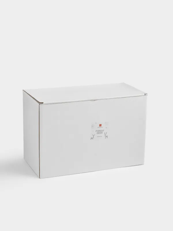 Блюдо декоративное, 28х13х18 см, керамика, белое, Олень, Forest deers, image-5