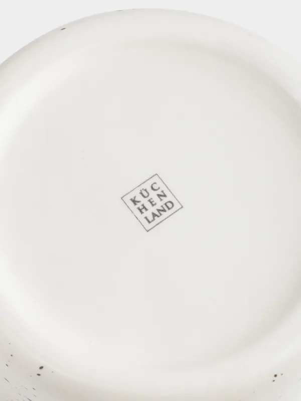 Ваза для цветов, 24 см, с ручкой, керамика, молочная, в крапинку, Кувшин, Speckled black, image-5