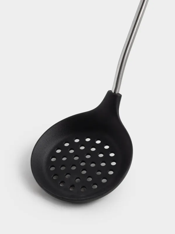 Шумовка, 38 см, силикон/сталь, черная, Nova black, image-2