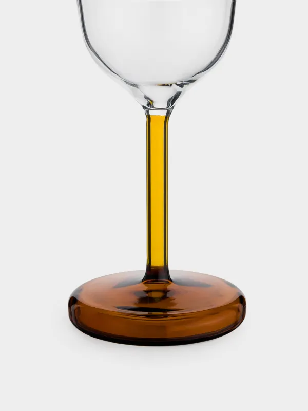 Бокал для вина, 300 мл, стекло Б, янтарная ножка, Vesen, image-3