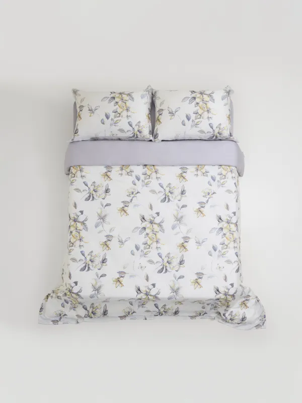 Постельное белье, евро, тенсель, Цветы магнолии, Tencel, image-0