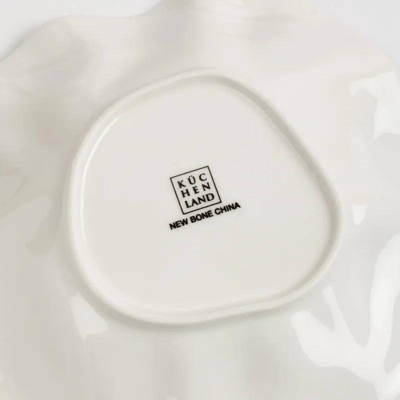 Тарелка закусочная, 21 см, фарфор N, молочная, Мятый эффект, Crumple, image-5