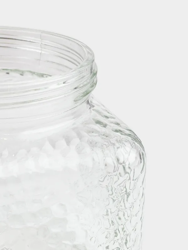 Банка для сыпучих продуктов, 1,2 л, стекло/дерево, Ripply wood, image-4