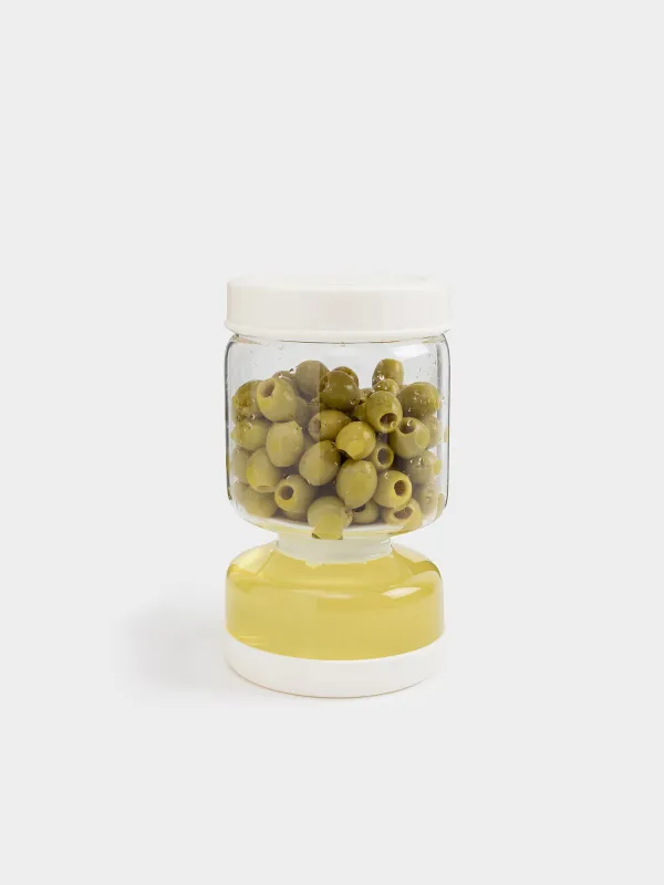 Банка для маринованных продуктов, 300/600 мл, двойная стекло/силикон, бежевая, Laneri, image-7