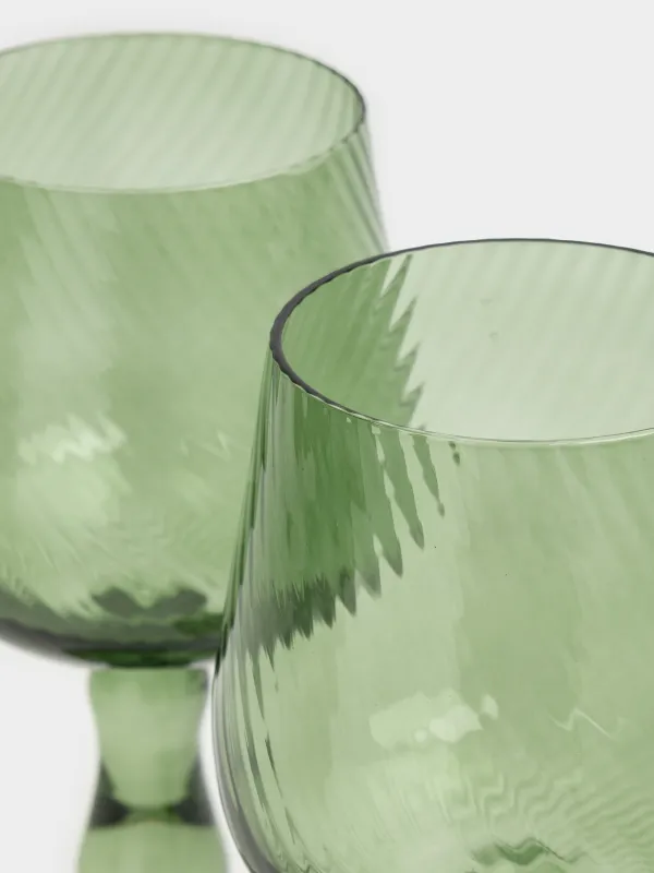 Бокал-кубок для вина, 400 мл, 2 шт, стекло, зеленый, Molinella, image-3
