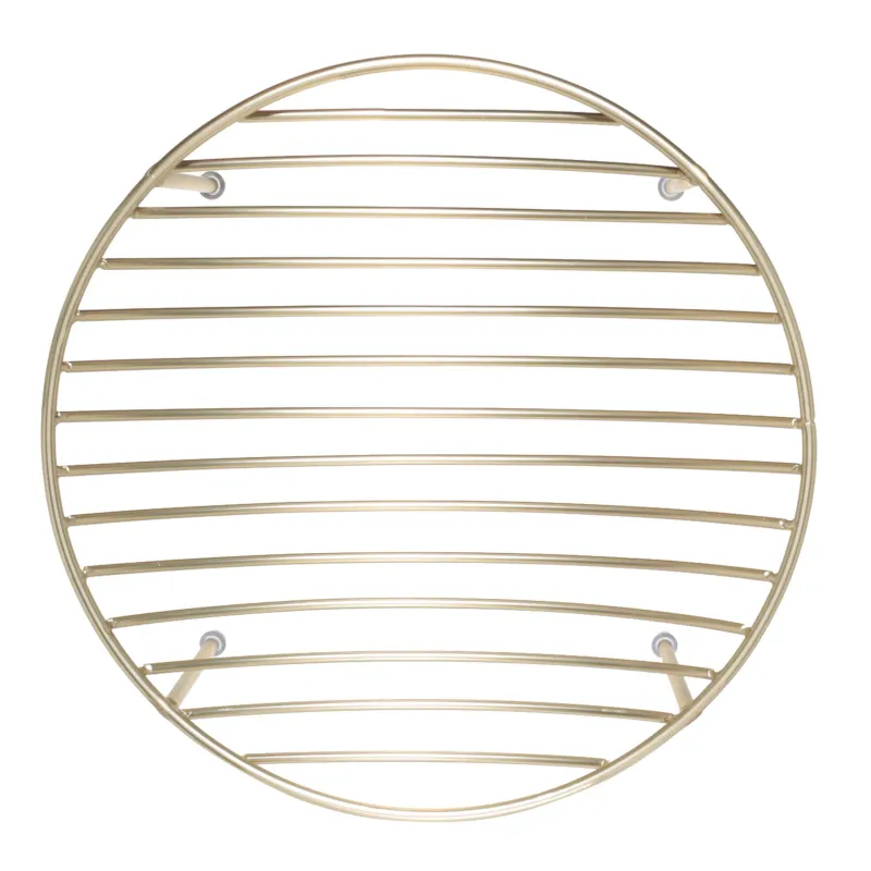 Корзина для фруктов, 26 см, на ножках, металл, золотистая, Twist gold, image-2