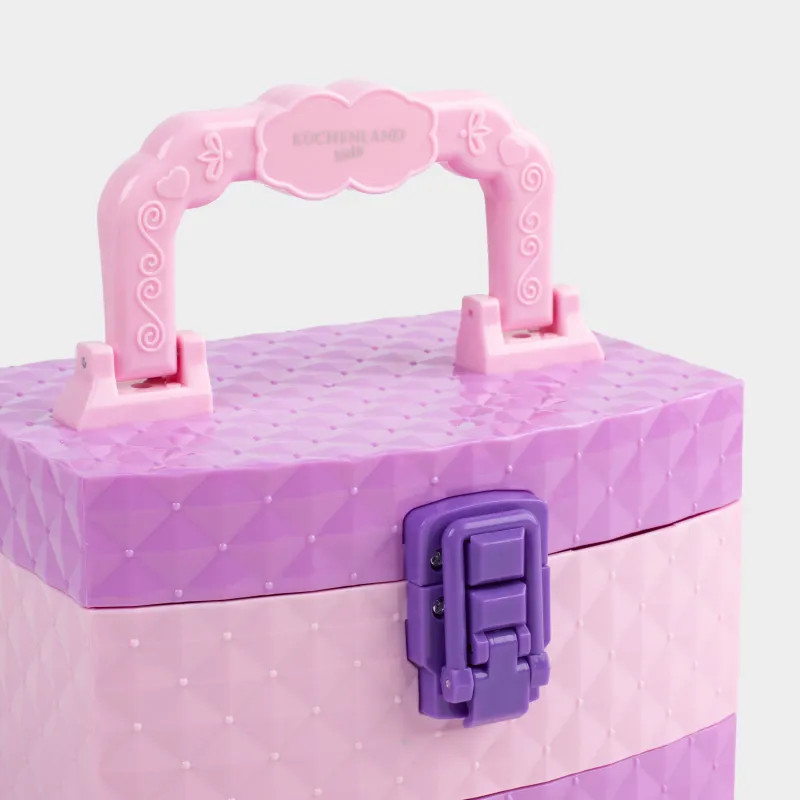 Набор косметики, детский, 16 см, 26 пр, с украшениями, в кейсе, пластик, розовый, Cosmetic kids, image-4